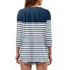 Women's T Shirt Print Button 3/4 Sleeve Daily Weekend Fashion Basic V- Neck Regular Top