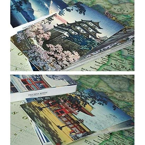 30 pieces 1 set Japanese scenery Ukiyo-e postcard literary greeting cards congratulatory message boxed (Tsuchiya Mitsui)