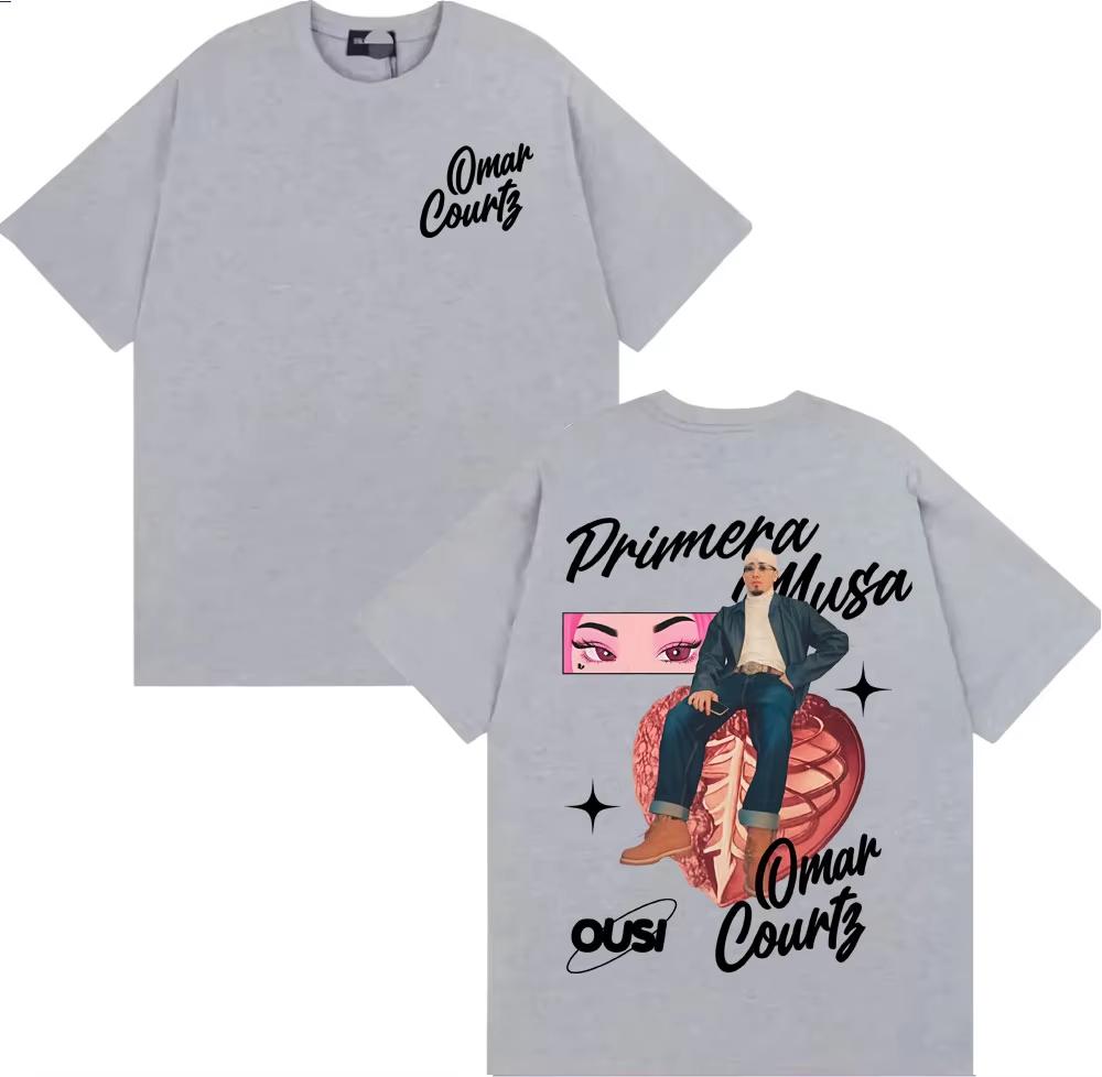 Omar Courtz Primera Musa Album 2026 Graphic Tshirt Fashion Hip Hop Pop Music T Shirts Unisex Women Summer Top Unisex Cotton T Shirt