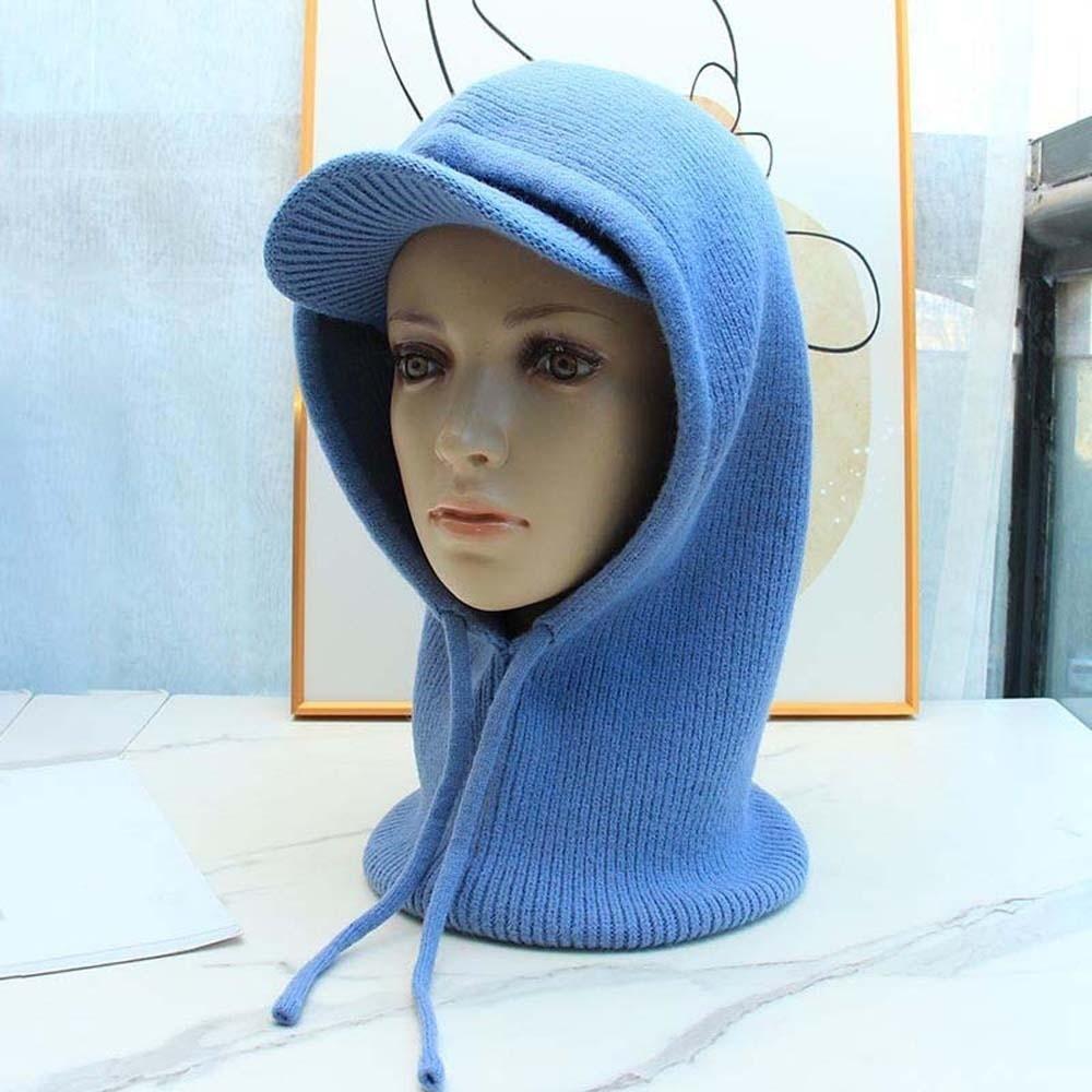 Soft Knit Balaclava Hat Thickened Thermal Scarf Cap Hooded Neck Warmer Cycling