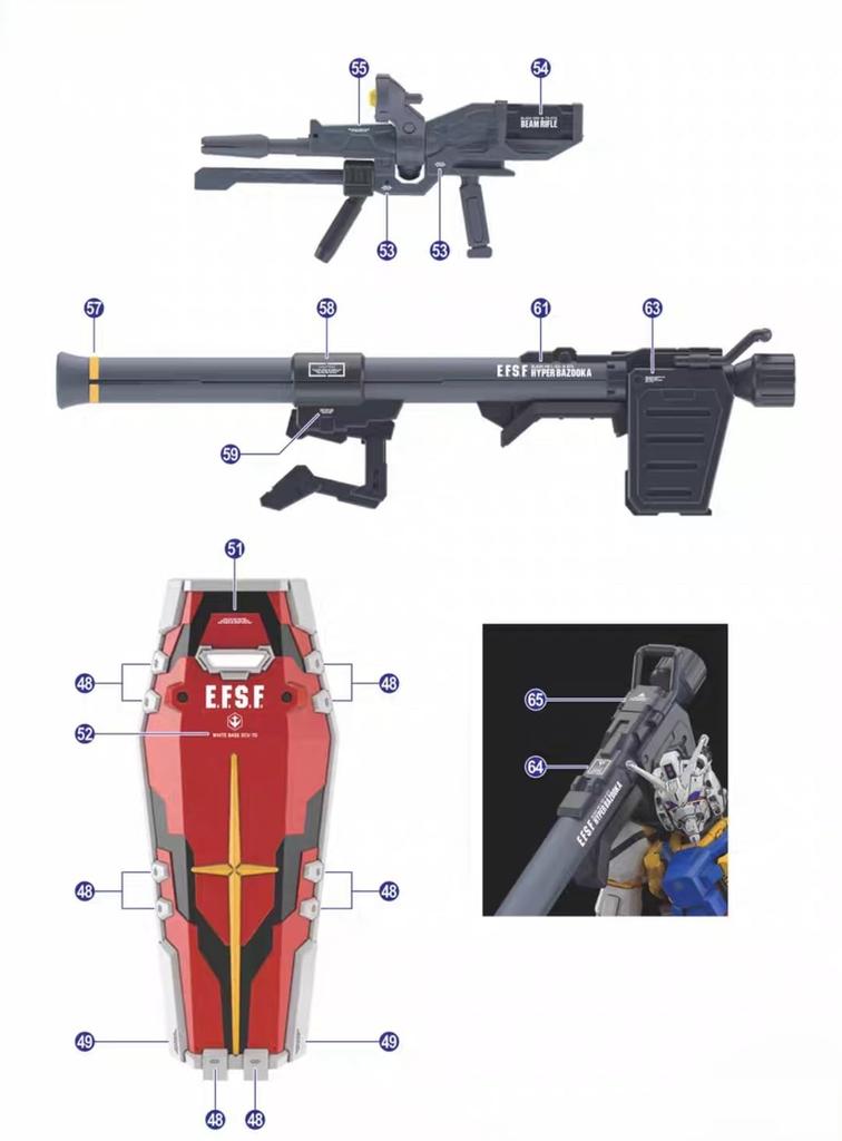 [EVO] HG 1144 Красный Гандам и Белый Гандам Эксклюзивные декали для переноса водой Флуоресцентные детализированные наклейки-слайдеры для воды [Б/У]