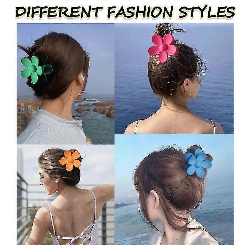 Flower hair clips for women large size strong grip