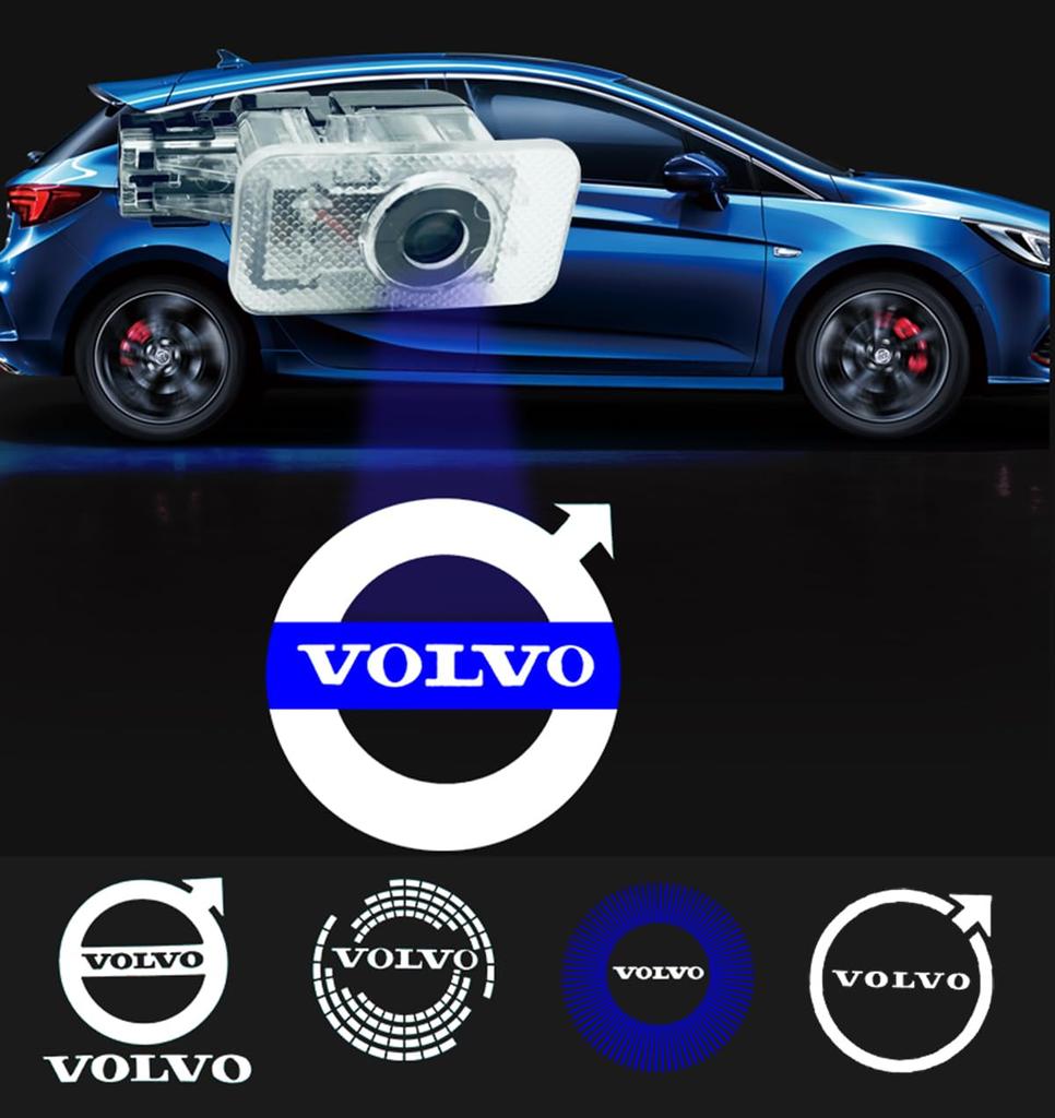 Volvo Автомобильная шторка Светодиодная лампа подсветки салона Приветственный свет Подсветка салона Проекция логотипа Совместимая с призраком