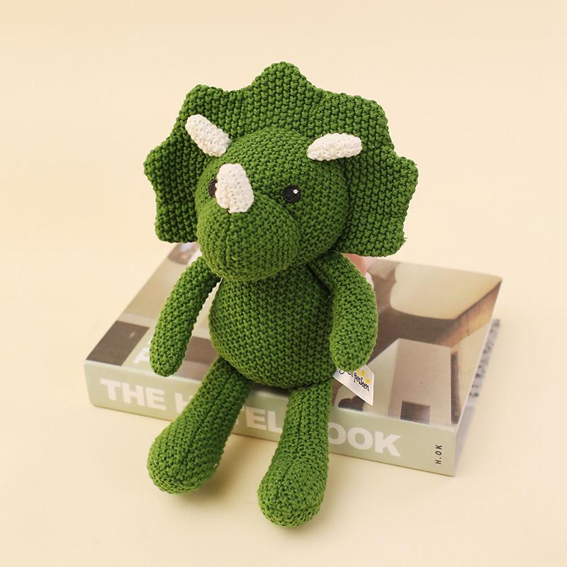 Cotton Rope Cartoon Toy Pp Cotton Stuffed Triceratops Tyrannosaurus Elephant Ocean Animal Plushie Sleeping Companion Gift
