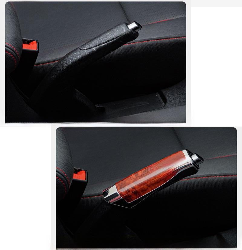 Чехол на ручку ручного тормоза из углеродного волокна красного дерева - стильное украшение для автомобиля