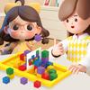 Детский куб, строительный блок, игра для 2 игроков, битва, геометрический куб, штабелирование, согласованная интерактивная настольная игра для родителей и детей, развивающая игрушка для мальчиков и девочек, подарок