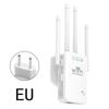 4 Antenna 300M WiFi Extender, Wireless Signal Booster Repeater for Home Router, US/EU/UK Plug