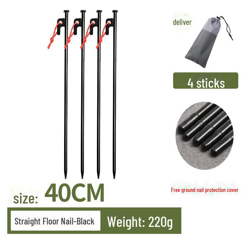 Outdoor Camping Windproof Steel Tent Peg Set