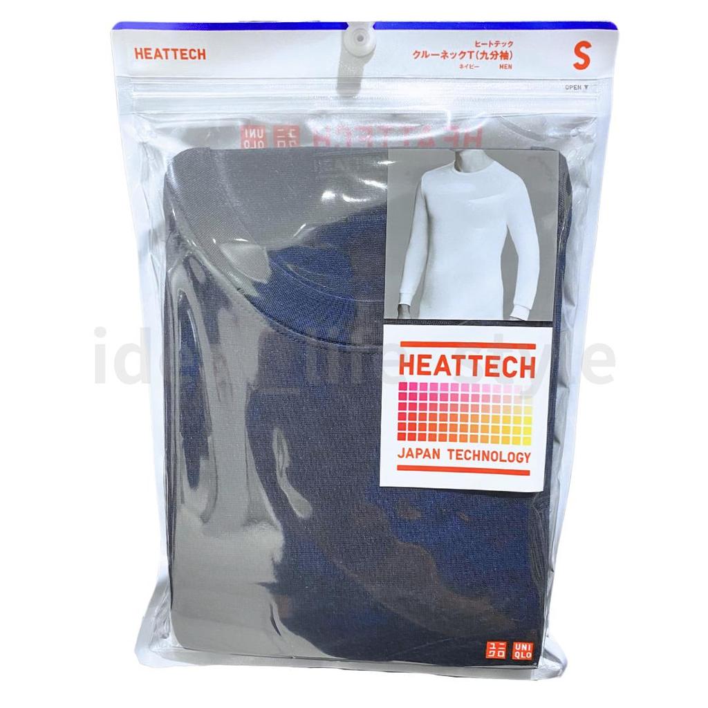 Uniqlo HEATTECH T-Shirt S-4XL Crew Neck Long-Sleeve Tagless Men 472909 NWT