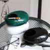 1pc Nordic Style Fashion Creative Portable Ashtray Ceramic Gifts Home Living Room Bedroom Office Decoration Anti Fly Ash Ashtray