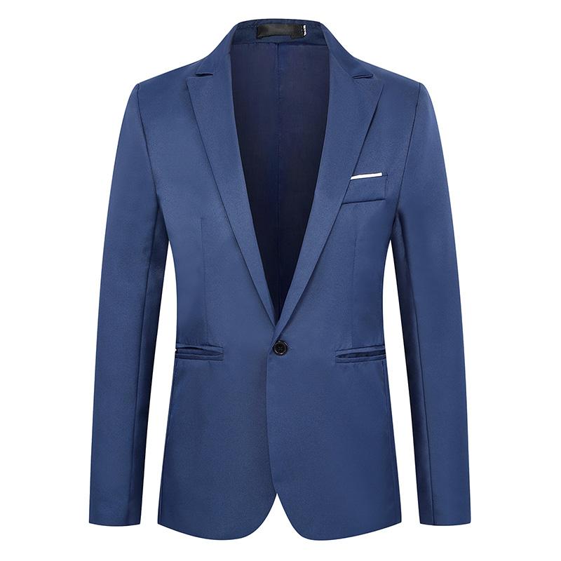 Summer Men's Casual Suit Business Office Trendy Non-ironing Anti-wrinkle Suit Jacket Solid Color Slim Fit Men's Suit