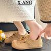 Cowhide Soft Sole Full Bun Women's Shoes Kangaroo Shoes Autumn New One-pedal Single Shoes Doudou Shoes