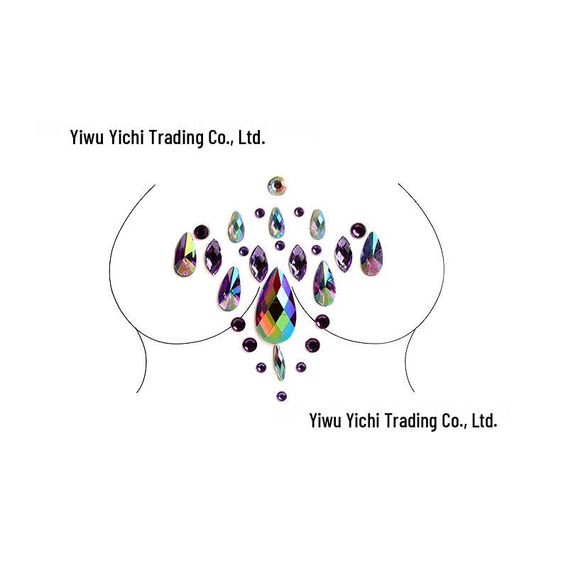 Блестящие тату-наклейки для макияжа и украшения груди на карнавал