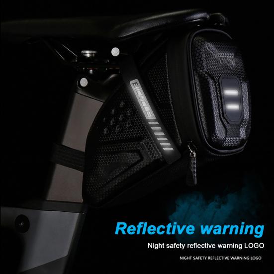 Сумка для седла велосипеда EVA Hard Shell Водонепроницаемая светоотражающая сумка для хранения инструментов под седлом для шоссейного и горного велосипеда Аксессуары для велосипеда