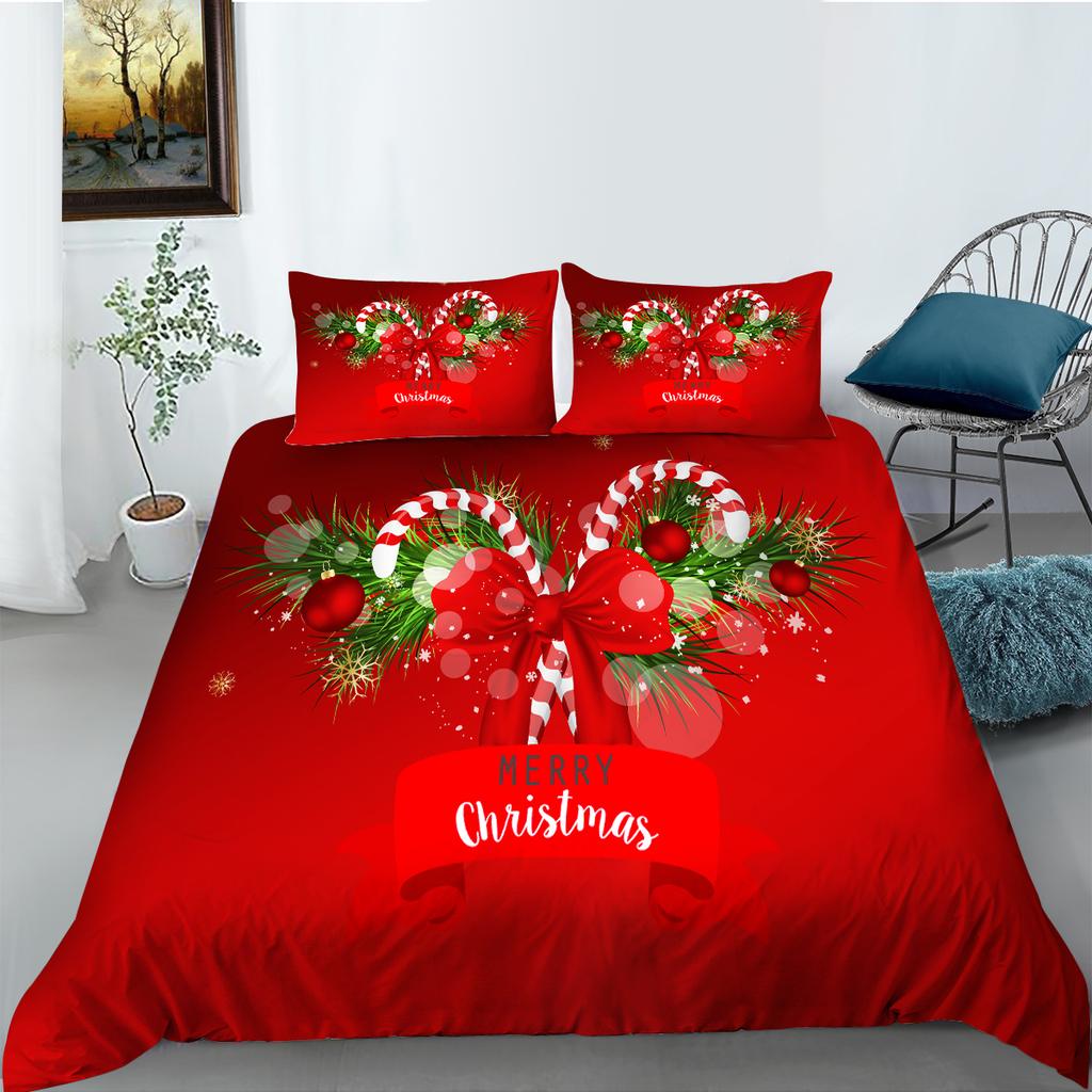 Christmas Bedding Set Christmas Luxury Duvet and Pillow Case 2 Pieces/3 Pieces AU240 * 270 Extra Large Home Bedding Set