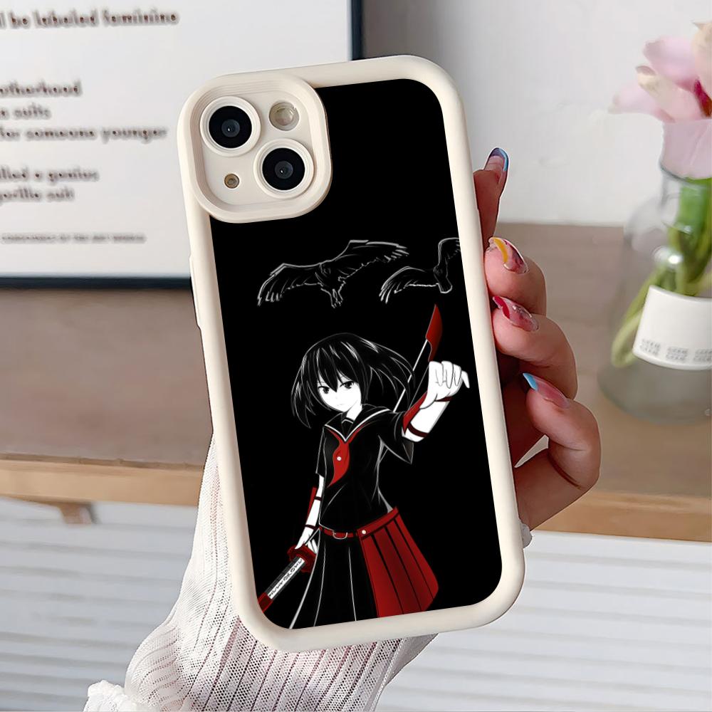 Akame Kurome Thicken TPU Mobile Phone Case for iPhone 17 16 15 14 13 12 11 Air Pro Max Plus Colorful Cover