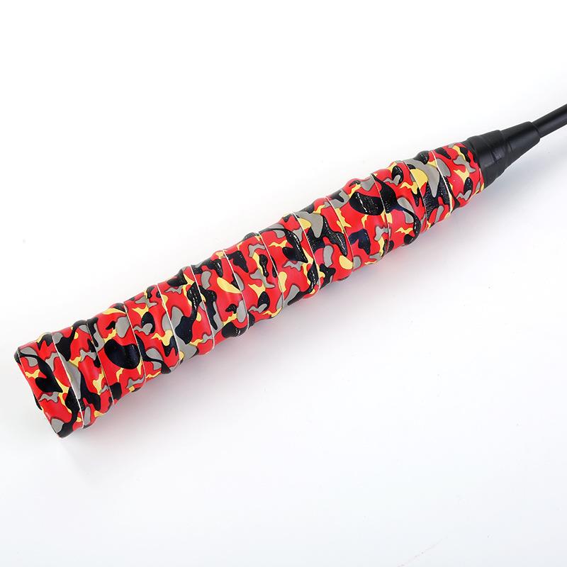 Comfortable Pu Camouflage Badminton Racket Hand Glue Sweat-absorbent Non-slip Wear-resistant Handle Winding Strap For Tennis Clap