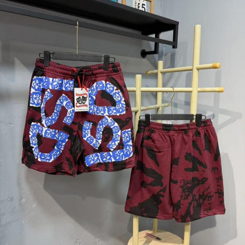 Mens Loose Fit Streetwear Shorts With Letter Print Cotton Blend Breathable Casual Pants Youth