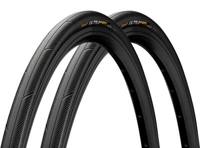 Continental Ultra Sport 3 700x28C FB Дорожный клинчер Комплект из 2 шин Черный/Черный,