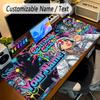 Large Mouse PadCentral Cee Custom Name Text Personalized Desk Mat Non Slip Gaming Pad
