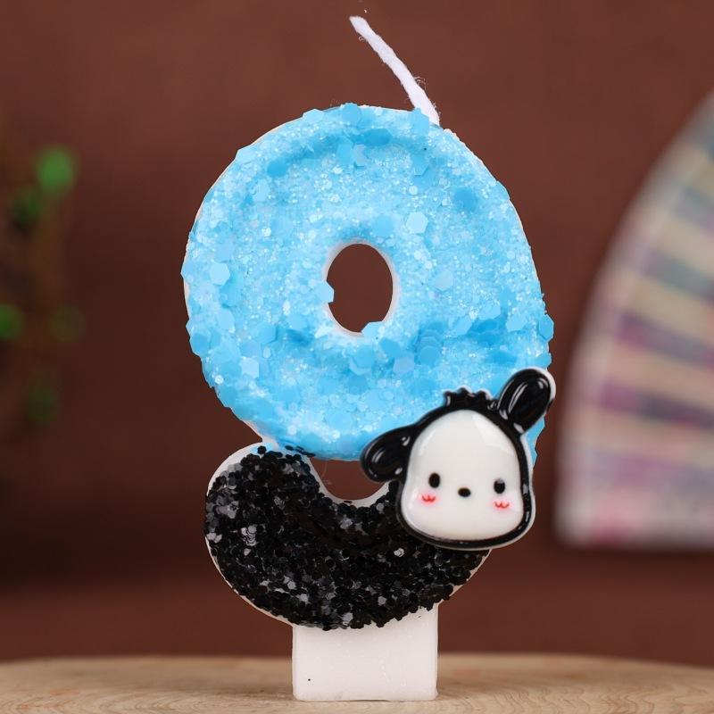 Pacha Dog Numbers Birthday Candle Cake Party Decoration Birthday Handmade Candles 0-9
