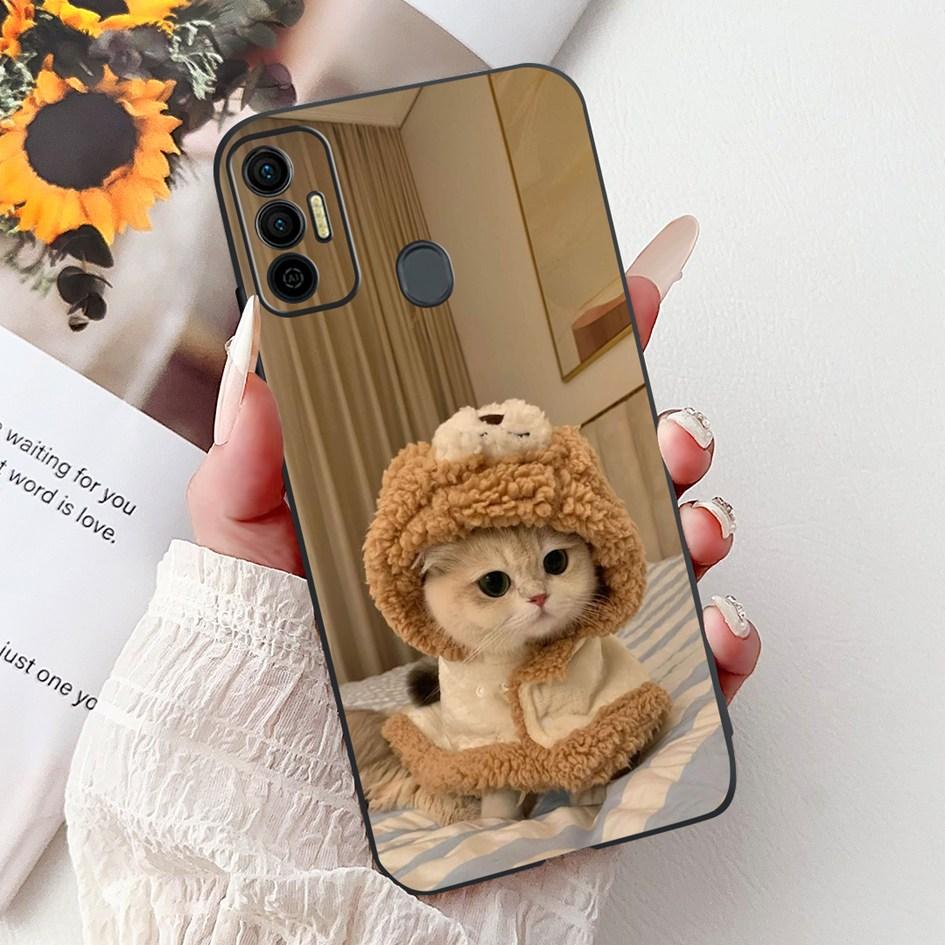 Для Tecno Spark 7 Чехол KF6 KF6j KF6i Обложка Милый Модный Кот Цветок Мягкий Силиконовый Защитник Для Tecno Spark 7P 7T Spark7 Pro Capa