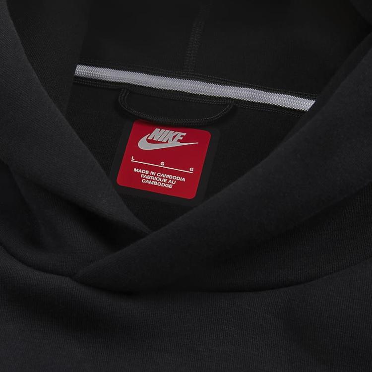 Nike Tech Reimagined Удобная однотонная толстовка с длинным рукавом с капюшоном Мужская толстовка черного цвета FZ0745-010