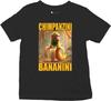 Funky Chimpanzini Bananini T-Shirt with Jungle Monkey Banana Print - Unisex Streetwear Fashion Round Neck Short Sleeve Loose Top
