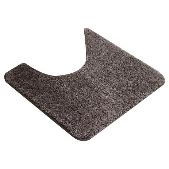 Absorbent Toilet Rug U Shaped Plush Floor Mat Machine Washable Non Slip Contour Bathroom Rug Dry Quickly for Toilet