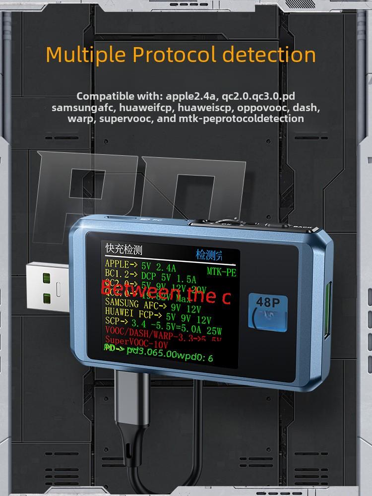 FNIRSI FNB48P USB тестер, измеритель напряжения и тока, тестер Power Bank с быстрой зарядкой, вольтметр-амперметр постоянного тока