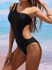 1011 new European and American sexy shoulder adjustable one-piece swimsuit women's swimsuit