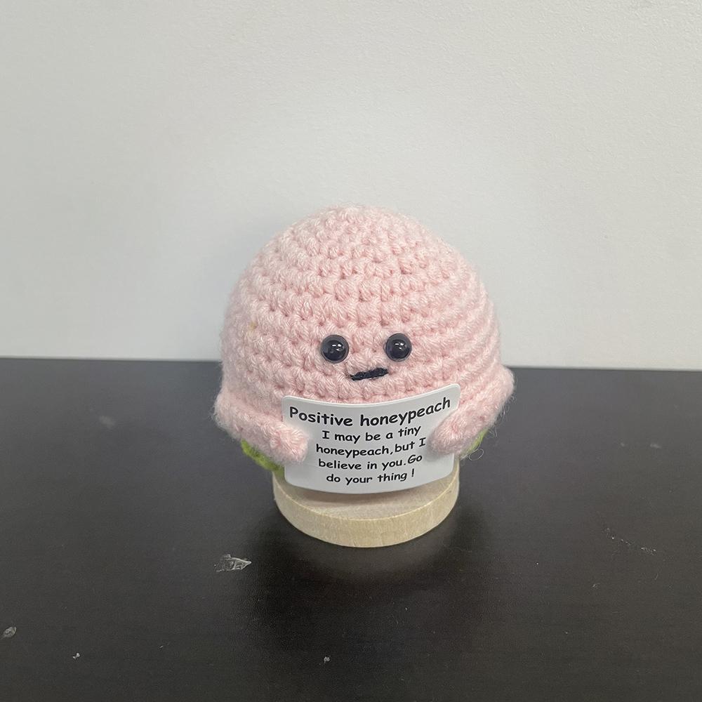 Handmade Positive Potatoes Doll With Card Home Decoration Knitting Penguin Bee Potato Doll Ornament Christams Party Room Decor