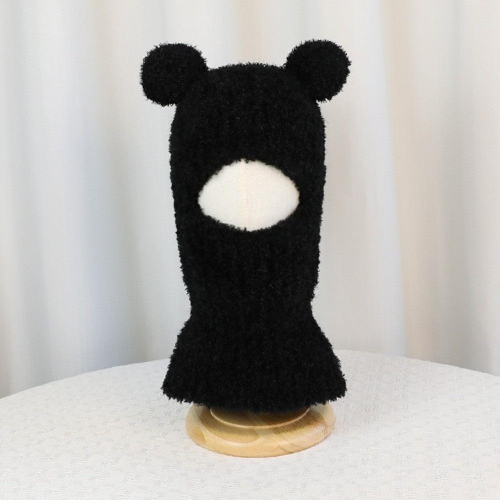 Warm Lining Children Windproof Hooded Hat Bear Kids Balaclava Hat Children