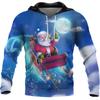 Christmas 3d Printed Sweater Autumn Santa Claus Fashion Shirts For Men Holiday Clothing Hoodies Men Clothing Streetwear