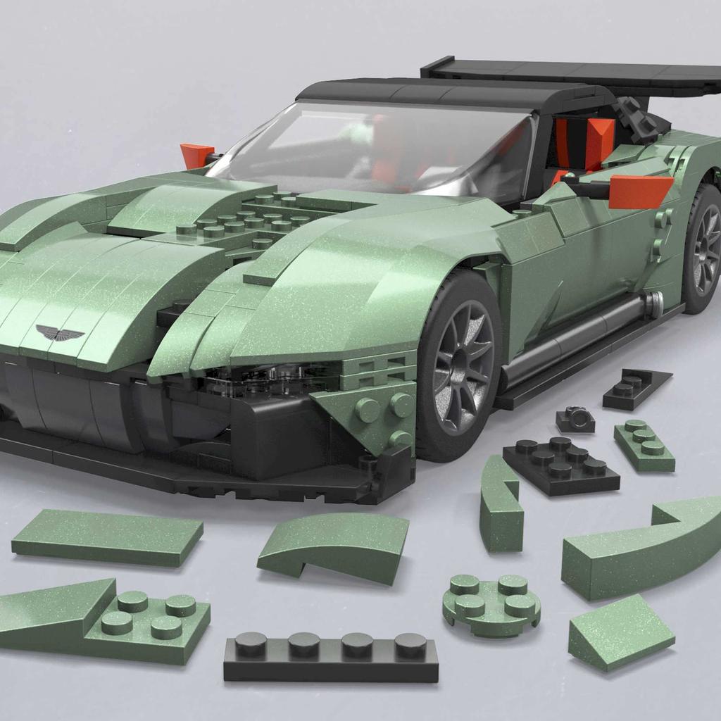 MEGA Hot Wheels Aston Martin Vulcan of Block поставляется с 1 литой машинкой возрастом 10 лет и HMY97 [Набор блоков] [Количество деталей 986] [10 штук]