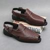 Men's Shoes Large Size Summer New Sandals Fashion Breathable Casual Shoes Trend Woven Leather Shoes