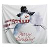 Рождественский тематический милый гобелен с принтом снеговика для дома, гостиной, спальни, общежития, украшение стены, гобелен