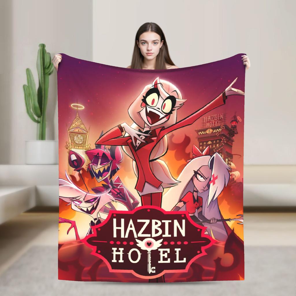 Мягкий Теплый Плед Путешествие в Самолете VOX H-Hazbin Hotel Аластор Игровой Плед Фланелевое Покрывало Для Дивана Кровати Дивана Покрывало