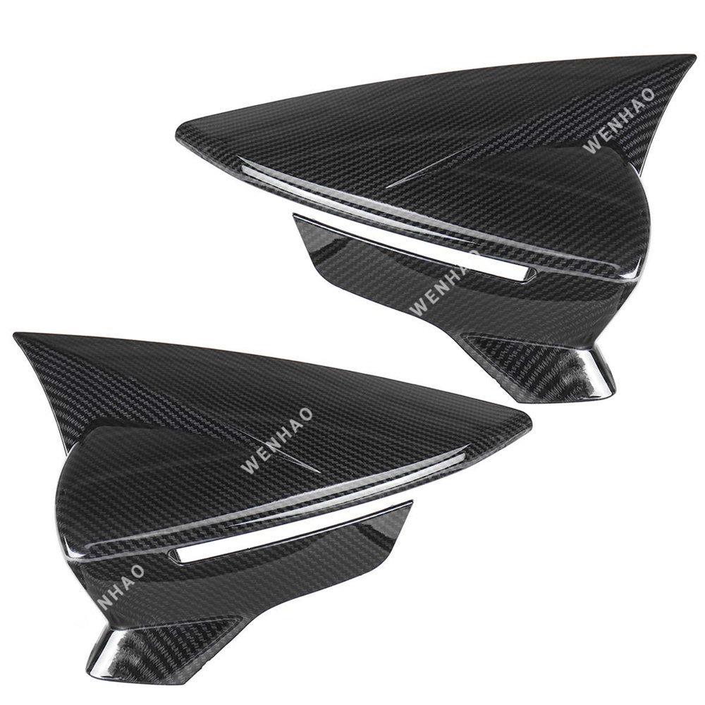 Для Seat ibiza V MK5 KJ1 KJG 2 шт. глянцевый черный/карбоновый чехол для зеркала заднего вида, накладки, рамка, 2017-обвесы