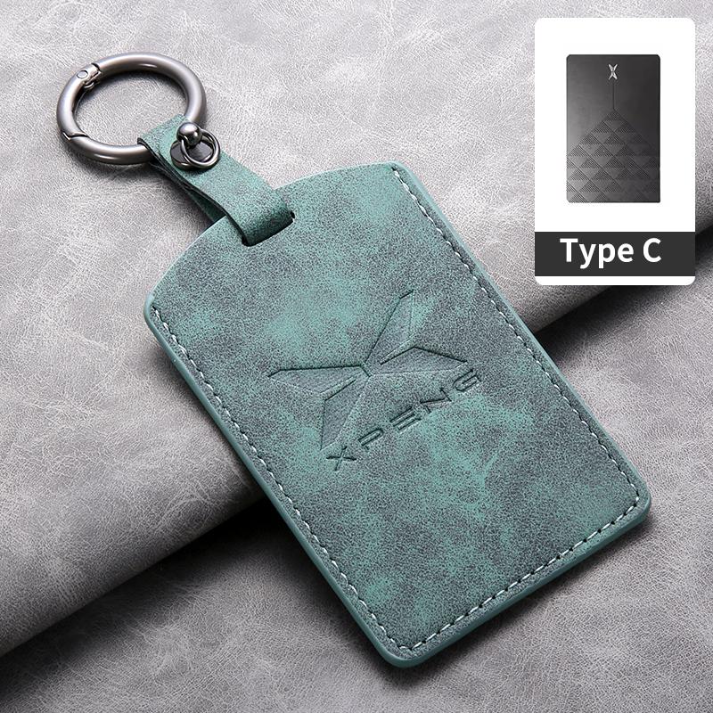 Sheepskin Leather Car NFC Card Key Case Cover Holder Protector Shell for Xiaopeng Xpeng P7 P5 Buckle G9 G3 G3i Auto Accessories