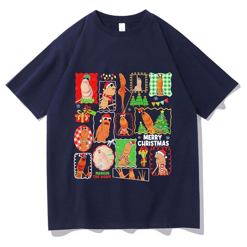 Marcus The Worm Men Women Tshirt High Quality Oversized Tshrits Funny Meme Popluar Tee Cotton Y2K Tops Christmas Gift Teenagers