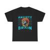 Anxiety Brain Graphic T Shirt Retro Unisex Heavy Cotton Tee