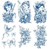 Herbal Tattoo Sticker Lasting Non-Reflective Geisha Bow Water Transfer Keep 15 Days Sticker