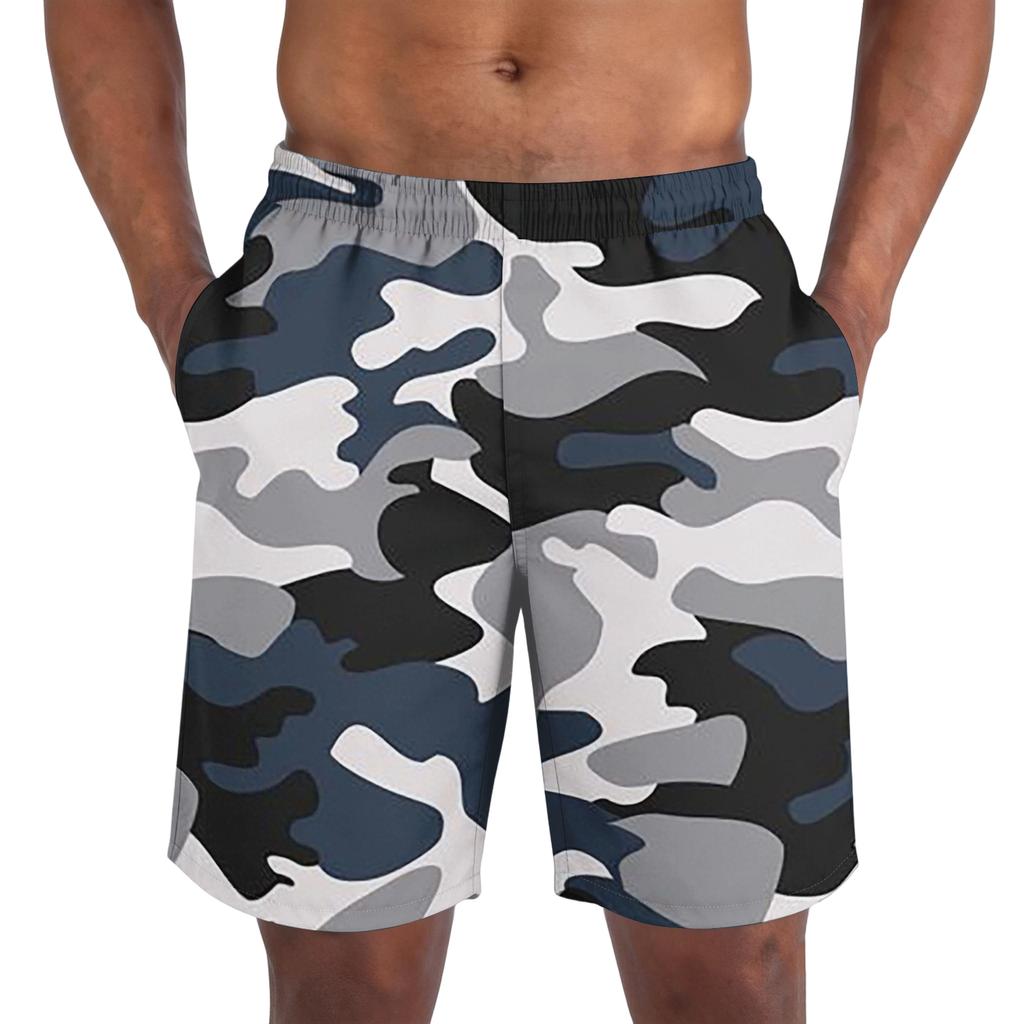 Men's casual trend camouflage printed shorts - Men's lightweight and breathable sports shorts