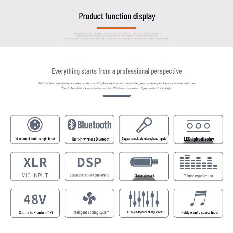 Shile Lyra II 10-Channel Professional Audio Mixer