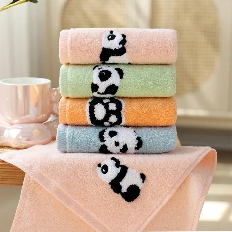 Cartoon Panda Baby Towel Cotton Face Hand Towel for Children Adult Soft Absorbent Kids Shower Washcloth Bath Towel 50x25cm