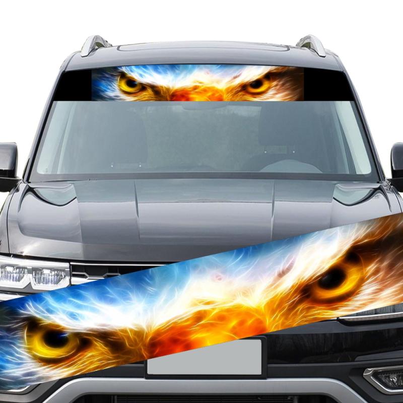 2шт 3D прозрачная наклейка на лобовое стекло автомобиля виниловая наклейка