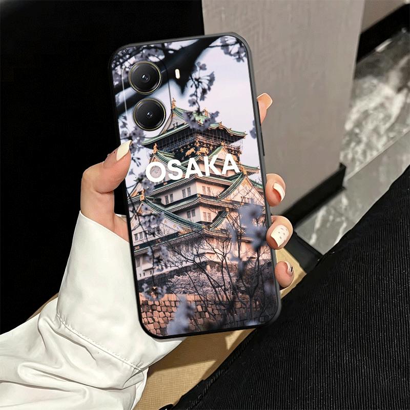 Осака Токио Япония Пейзажи Мягкий чехол для телефона для Xiaomi Poco X5 X6 X7 X8 Pro Max X3 F7 F8 Ultra M8 M7 M6 M5 Redmi 15 15C 14C 13C 12