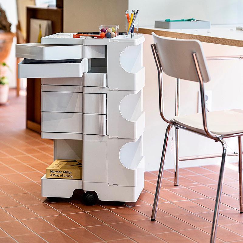 Nordic Storage Rotating Cabinet Creative Trolley Storage Night Table Ins Fashion Plastic Studio Многослойный шкаф для хранения