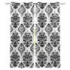 Black Jacquard Retro European White Blackout Curtains For Bedroom Blinds Drapes Window Curtains For Living Room High Shading